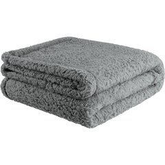 furrybaby Soft Washable Sherpa Fleece Dog & Cat Blanket, Grey, Medium