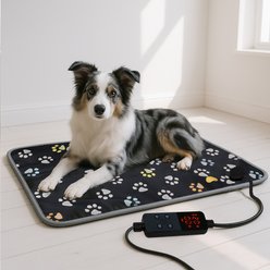 furrybaby Dog & Cat Heating Pad with Timer, Black, XX-Large