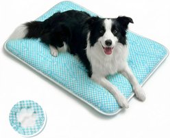 furrybaby Self-Cooling Waterproof Endothermic Color-Changing Dog & Cat Cooling Crate Mat, Ocean Sea, Large