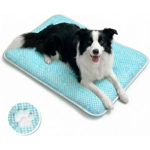 furrybaby Self-Cooling Waterproof Endothermic Color-Changing Dog & Cat Cooling Crate Mat, Ocean Sea, Large