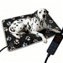 furrybaby Dog & Cat Heating Pad with Timer, Black, Medium