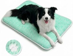 furrybaby Endothermic Color-Changing for Indoor & Outdoor Dog & Cat Cooling Crate Mat, Green, Large