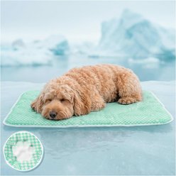 furrybaby Endothermic Color-Changing for Indoor & Outdoor Dog & Cat Cooling Crate Mat, Green, Small