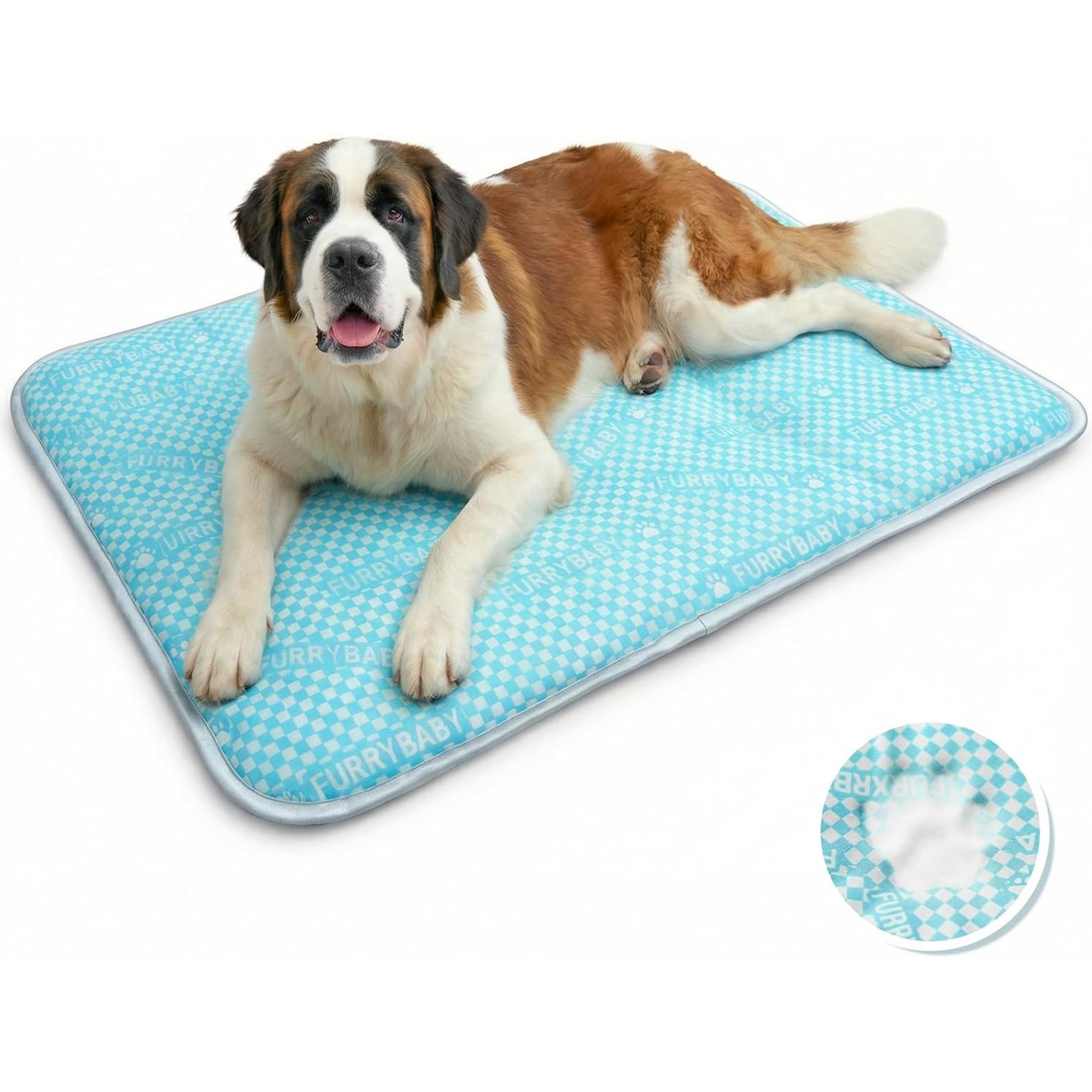 furrybaby Self-Cooling Waterproof Endothermic Color-Changing Dog & Cat Cooling Crate Mat, Ocean Sea, X-Large