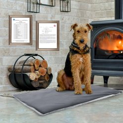 Rest-Eazzzy 5-Level Timer & Temperature Control with Removable Cover Cat Heating Pad & Bed, Gray, Small, 1 count slide 2 of 9