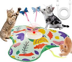 Meowvale 3-in-1 Smart Hide & Seek Interactive Motion Cat Toy, Green