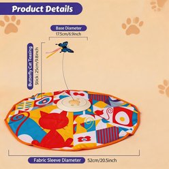 Meowvale In-the-Cover Interactive Motion Cat Butterfly Toy with PIR Sensor, Yellow slide 2 of 7