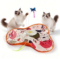 Meowvale 3-in-1 Smart Hide & Seek Interactive Motion Cat Toy, Orange