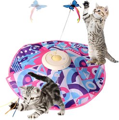 Meowvale In-the-Cover Interactive Motion Cat Feather Toy with PIR Sensor, Purple
