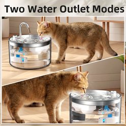 Casfuy PWB-004 Quiet BPA-Free Cat Water Fountain with Glass Base & Stainless Steel Tray, 95-oz slide 2 of 7