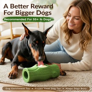 KADTC Frost Lick 2 In 1 Dog Fillable Chew Enrichment Puzzle Toy, Green, X-Large