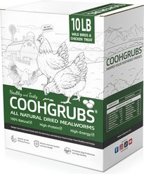 COOHGRUBS Dried Mealworms Poultry & Bird Treats, 10-lb bag