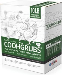 COOHGRUBS Dried Mealworms Poultry & Bird Treats, 10-lb bag