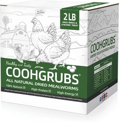 COOHGRUBS Dried Mealworms Poultry & Bird Treats, 2-lb bag