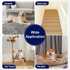 AIPERRO 2-in-1 Carpet Rake Adjustable-Handle Dog Hair Remover, Grey slide 2 of 7