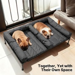 Veehoo Cooling Raised Elevated Double Dog Bed, Silver, XX-Large slide 2 of 7