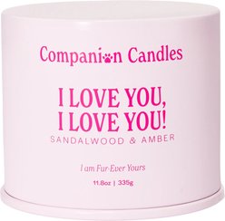 Companion Candles I Love You, I Love You! Sandalwood & Amber Scented Pet-Friendly Candle, 11.8-oz jar slide 1 of 8