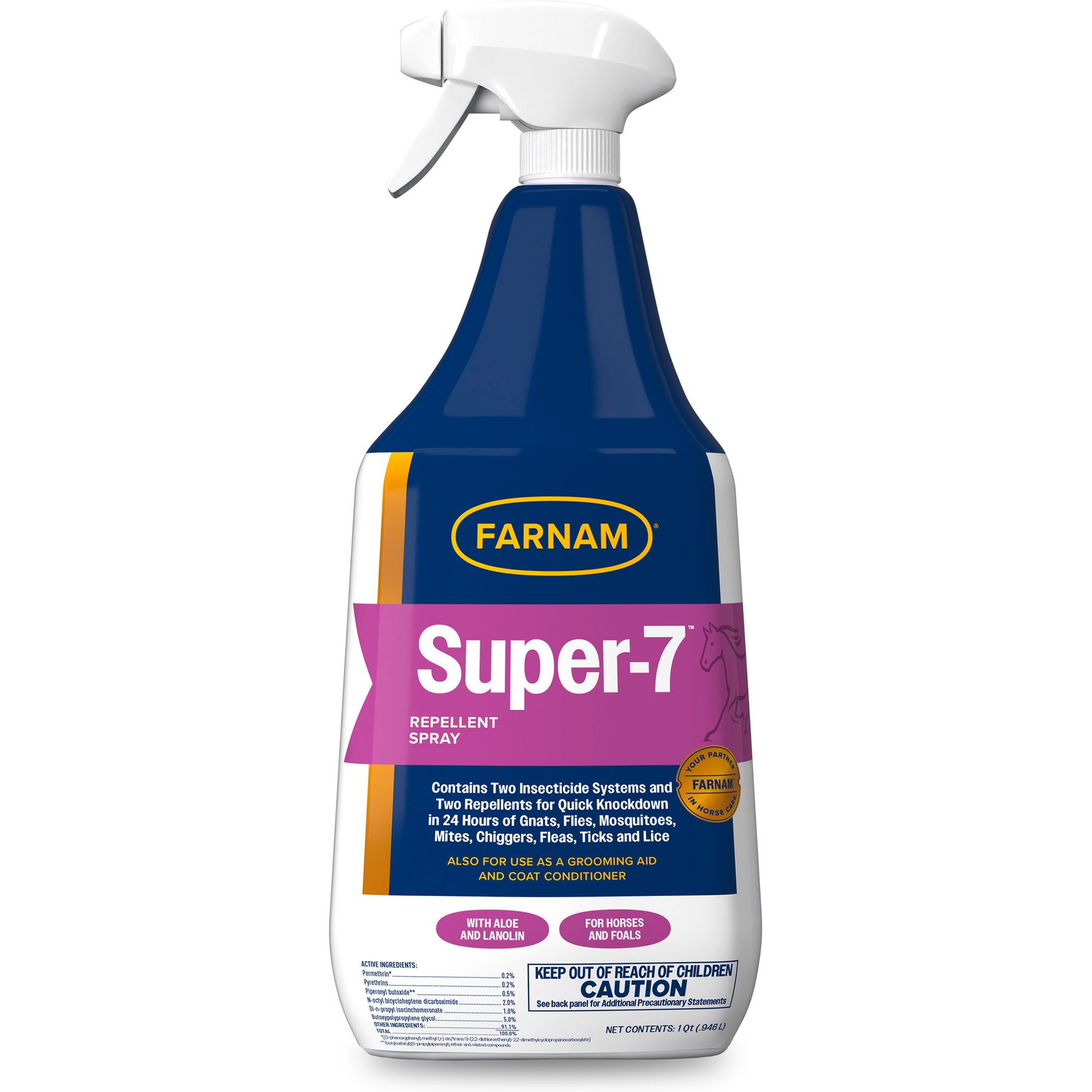 Farnam Equicare Flysect Horse Repellent Spray, 32-fl oz bottle, bundle of 3
