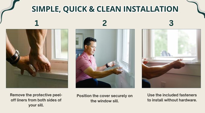 XILYZMO Marble-Style PVC Window Sill Cover – Cuttable Acrylic Protector Board (A-White, 100x12cm) – Dog Claw & Scratch Resistant