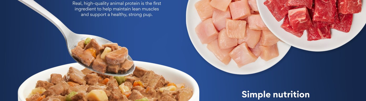 Real, high-quality animal protein is the first ingredient to help maintain lean muscles and support a healthy, strong pup.