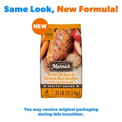 Merrick Classic Healthy Grains Real Chicken + Brown Rice Recipe with Ancient Grains Adult Dry Dog Food, 25-lb bag slide 2 of 8