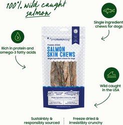 Smallbatch Pets Salmon Fish Skin Chews Wild-Caught Freeze-Dried Dog Chews, 2.5-oz bag slide 2 of 6