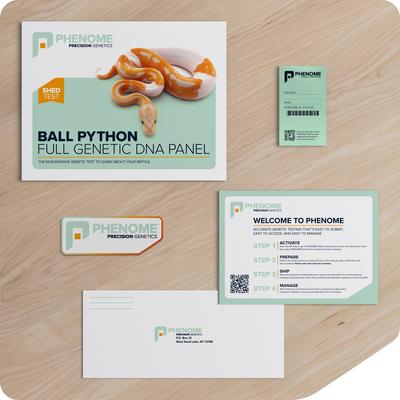 Show full view: Phenome Ball Python Full Genetic Reptile DNA Panel Test, 1 count slide 2 of 4