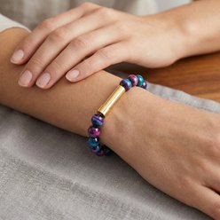Spirit Pieces Rainbow Tiger Eye Keepsake Bracelet, Rainbow, Medium slide 2 of 3