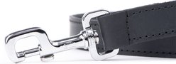 myfamily Ginevra Dog Leash with Chrome Finish, Black, 4-ft long, 1-in wide slide 2 of 3