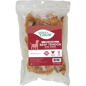 Nature's Logic 100% Natural Beef Tendon Dog Chew Treats, 1-lb bag