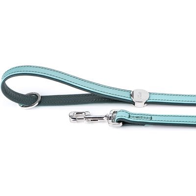 myfamily myfamily Firenze Dog Leash, Aqua, 4-ft long, 7/8-in wide