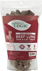 Nature's Logic 100% Natural Beef Lung Dehydrated Dog & Cat Treats, 3.5-oz bag