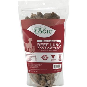 Nature's Logic 100% Natural Beef Lung Dehydrated Dog & Cat Treats, 3.5-oz bag