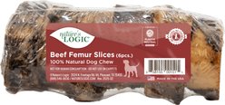 Nature's Logic 100% Natural Beef Femur Slices Dog Treats, 6 pieces