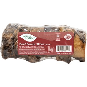 Nature's Logic 100% Natural Beef Femur Slices Dog Treats, 6 pieces