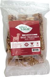 Nature's Logic 100% Natural Beef Trachea Dog Chew Treats, 1-lb bag