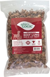 Nature's Logic 100% Natural Beef Lung Dehydrated Dog & Cat Treats, 1-lb bag