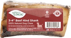 Nature's Logic 100% Natural 3-4" Center Cut Hind Shank Bone, Dog Chew Treat, 1 count