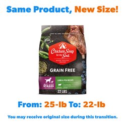 Chicken Soup for the Soul Grain-Free Lamb & Pea Recipe Dry Dog Food, 22-lb bag slide 2 of 9