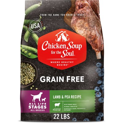 Chicken Soup for the Soul Chicken Soup for the Soul Grain-Free Lamb & Pea Recipe Dry Dog Food, 22-lb bag