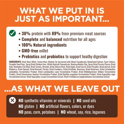 Show full view: Nature's Logic 100% Natural Canine Duck & Salmon Meal Feast All Life Stages Dry Dog Food, 25-lb bag slide 5 of 11