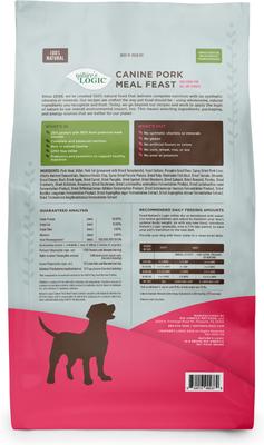 Show full view: Nature's Logic 100% Natural Canine Pork Meal Feast All Life Stages Dry Dog Food, 25-lb bag slide 6 of 11