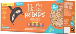 Tiki Cat Friends Minced Variety Pack Grain-Free Wet Cat Food, 2.5-oz can, case of 12