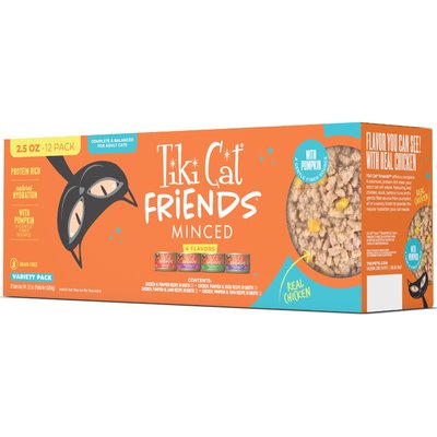 Tiki Cat Tiki Cat Friends Minced Variety Pack Grain-Free Wet Cat Food, 2.5-oz can, case of 12