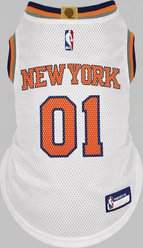 Pets First NBA Dog Road Jersey, White, Medium, New York Knicks
