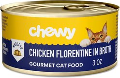 Chewy Made Medleys Chicken Florentine in Broth Wet Cat Food, 3-oz can, case of 24