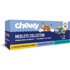 Chewy Made Medleys Primavera Variety Pack Canned Wet Cat Food, 3-oz can, case of 6