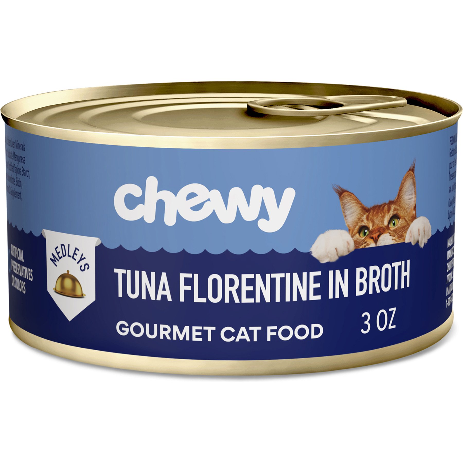 Chewy Made Medleys Tuna Florentine in Broth Wet Cat Food, 3-oz can, case of 24