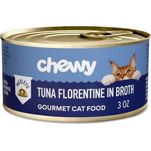Chewy Made Medleys Tuna Florentine in Broth Wet Cat Food, 3-oz can, case of 24