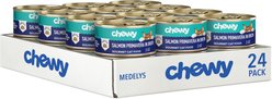 Chewy Made Medleys Salmon Primavera in Broth Wet Cat Food, 3-oz can, case of 24 slide 2 of 9